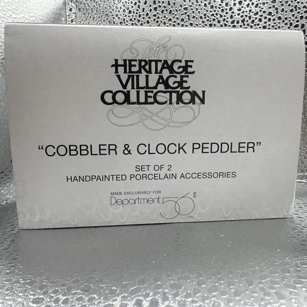Dept 56 Heritage‎ Village Cobbler & Clock Peddler 5839-4 Set of 2 Figurines